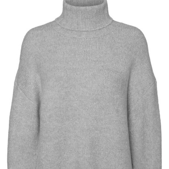 Vero Modo Berko Turtleneck Sweater Light Grey - NWT - Picture 2 of 6